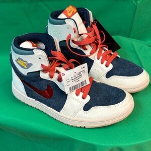 Jordan Kids Sneakers with Red and Navy Accents